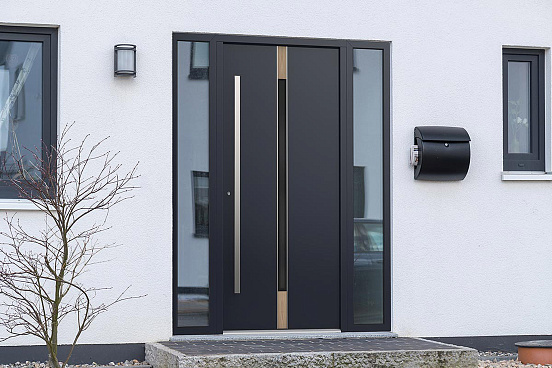 Алюминиевые двери в загородный дом фото 0