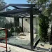 Превью - Изготовление  беседки на металлическом каркасе с безрамным остеклением