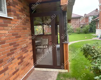 Раздвижное остекление беседки без рам