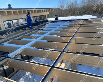 Остекление деревянной крыши