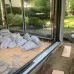 Превью - Панорамное фасадное остекление беседки барбекю из алюминия