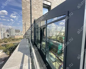 Зимний сад из алюминиевого профиля на крыше дома