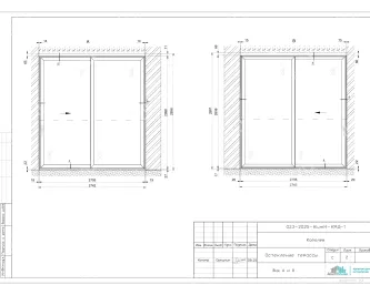 Чертежи и узлы примыканий раздвижных дверей для террасы Alumil 45000