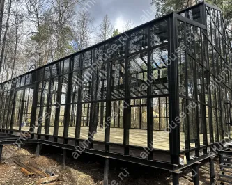 Строительство стеклянной оранжереи для мероприятий