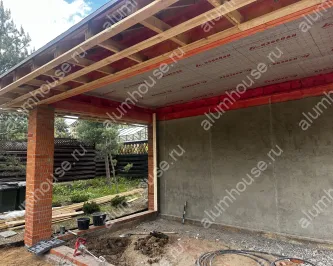 Строительство теплой беседки с остеклением и дверью гармошка