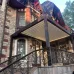 Превью - Алюминиевая пергола биоклиматик с поворотными ламелями и подсветкой пристроенная к эркеру