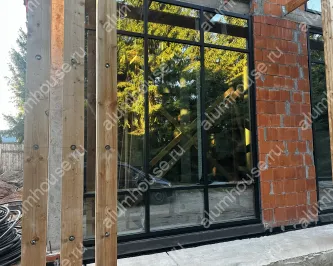 Стоечно-ригельное фасадное остекление частного дома ALT F50