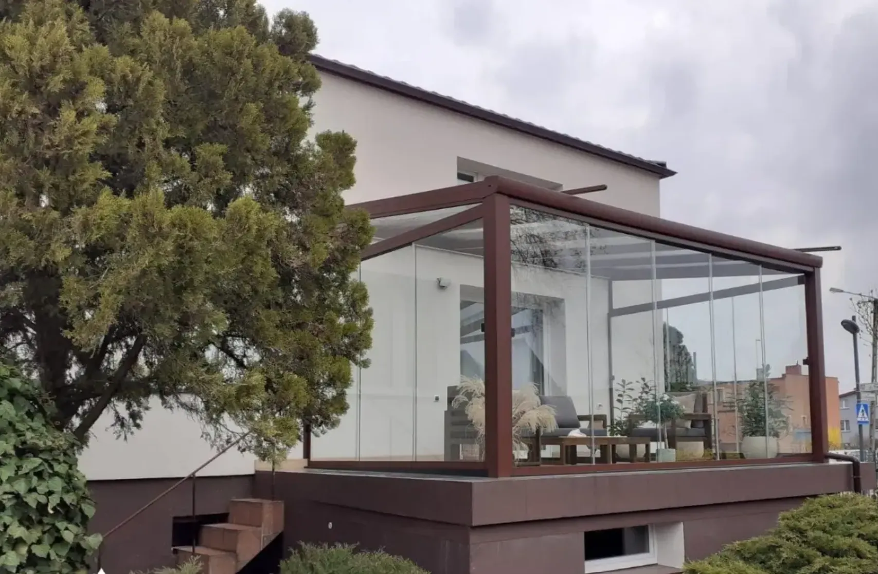 Веранда со стеклянной крышей Albert Genau PREMIUM VERANDA из алюминиевого профиля - 6