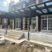 Превью - Стеклянный навес с электрообогревом на деревянном каркасе