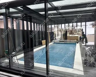 Стеклянный павильон для бассейна из алюминия