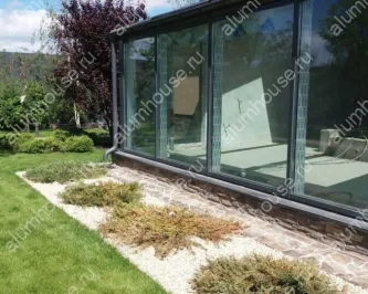 Зимний сад из алюминия интегрированный к дому