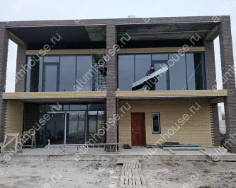 Фасадное остекление коттеджа алюминиевым профилем