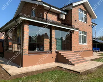 Веранда с раздвижным холодным панорамным остеклением