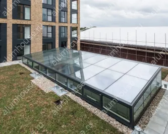 Стеклянная кровля из алюминиевого профиля