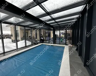 Стеклянный павильон для бассейна из алюминия