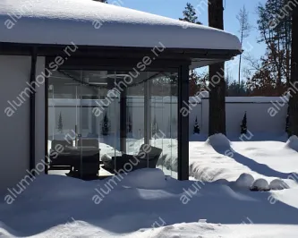 Остекление веранды с барбекю