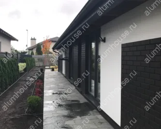 Фасадное остекление дома алюминиевым профилем