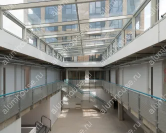 Стеклянная кровля из алюминиевого профиля