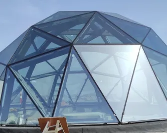 Изготовление и монтаж стеклянного купола на алюминиевом каркасе