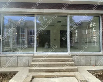 Панорамные алюминиевые раздвижные двери с тремя направляющими