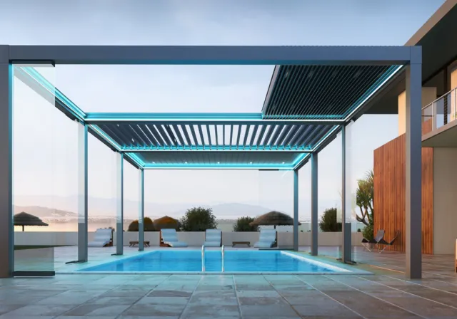 Алюминиевые перголы для бассейна