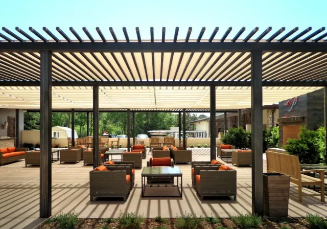 Алюминиевые перголы для кафе