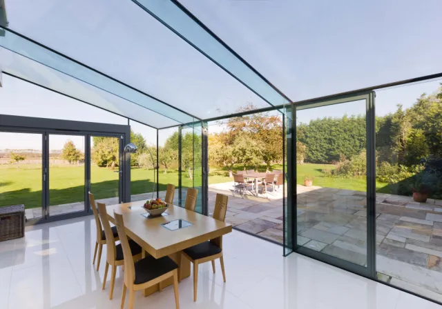 Стеклянная крыша для террасы