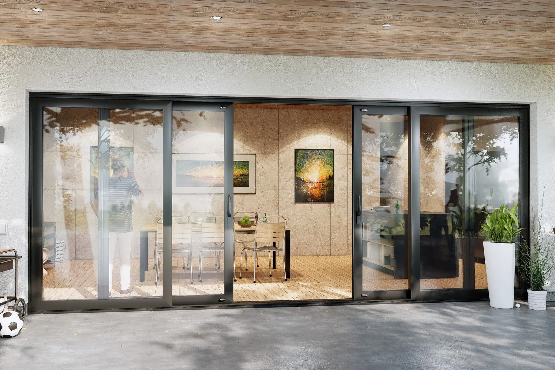 Подъемно-сдвижные двери Alutech/Алютех ALT SL160 - 2