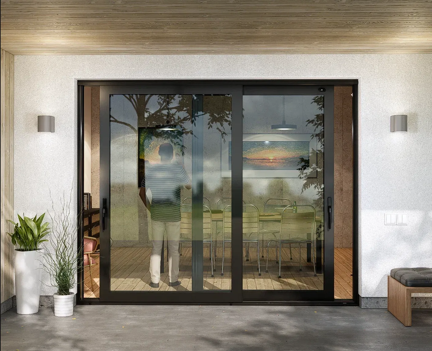 Подъемно-сдвижные двери Alutech/Алютех ALT SL160 - 1