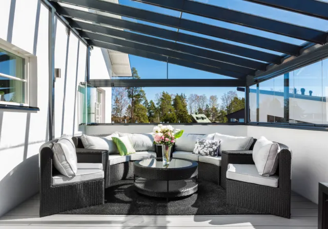 Зимний сад на крыше дома