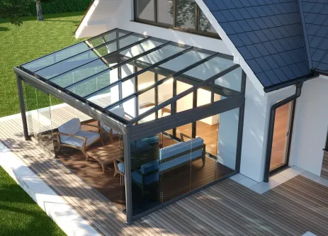 Стеклянные пергола