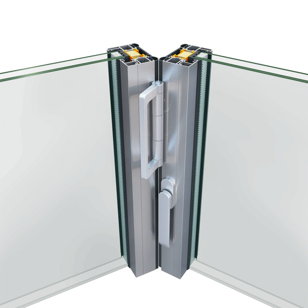 Смотреть Теплые складные двери гармошка из теплого профиля Alumil Supreme SF85 - 6