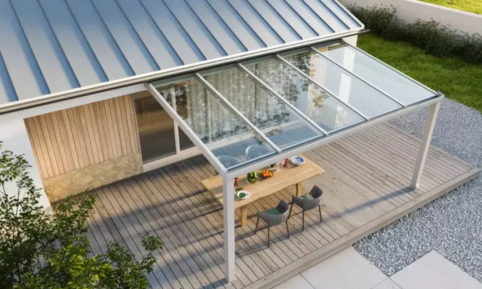 Веранды и террасы со стеклянной крышей Albert Genau PREMIUM VERANDA из алюминиевого профиля