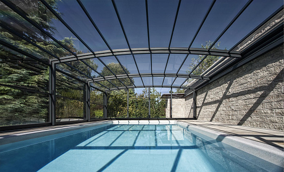 Стеклянная крыша для бассейна фото 0