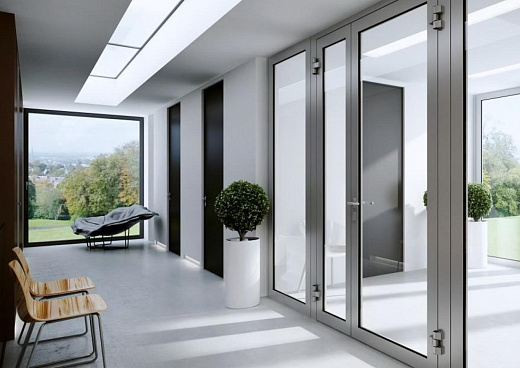 Алюминиевые двери в жилой комплекс фото 0